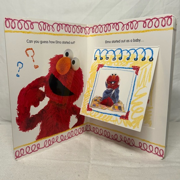 123 Sesame Street Elmo’s World First Flap-Book Library with 3 Sturdy Board Books - Picture 4 of 7